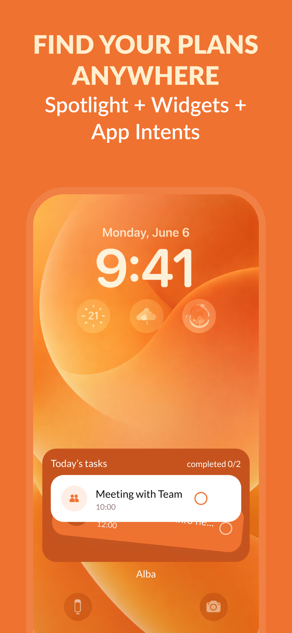 Widgets and Spotlight integration